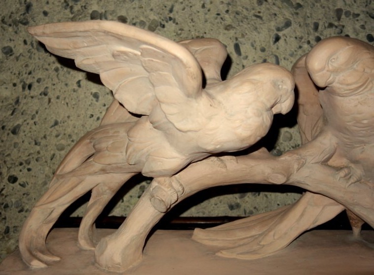"COUPLE de PERROQUETS" par Pierre POLBERT  vers 1930-photo-3