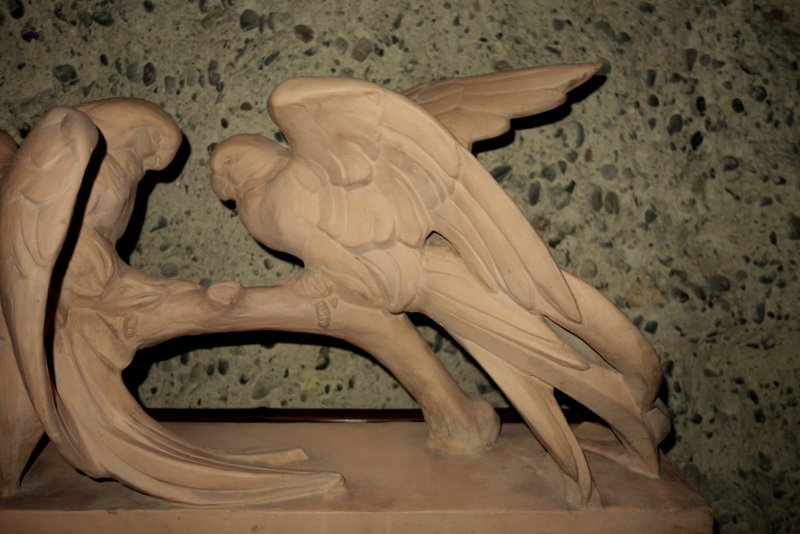 "COUPLE de PERROQUETS" par Pierre POLBERT  vers 1930-photo-3