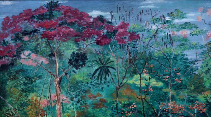 "tropical Forest" Very Large Canvas By E. Millet ... 1962  Brazil (?)-photo-2