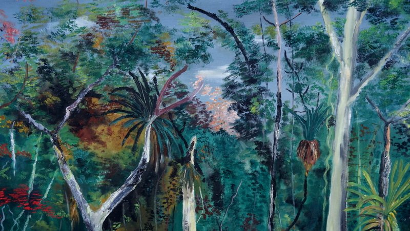 "tropical Forest" Very Large Canvas By E. Millet ... 1962  Brazil (?)-photo-5