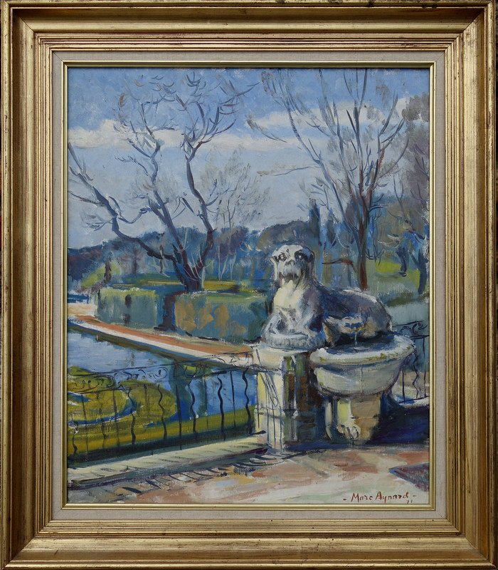 "park At The Chateau De La Baude" By Marc Aynard ...aix ...1971