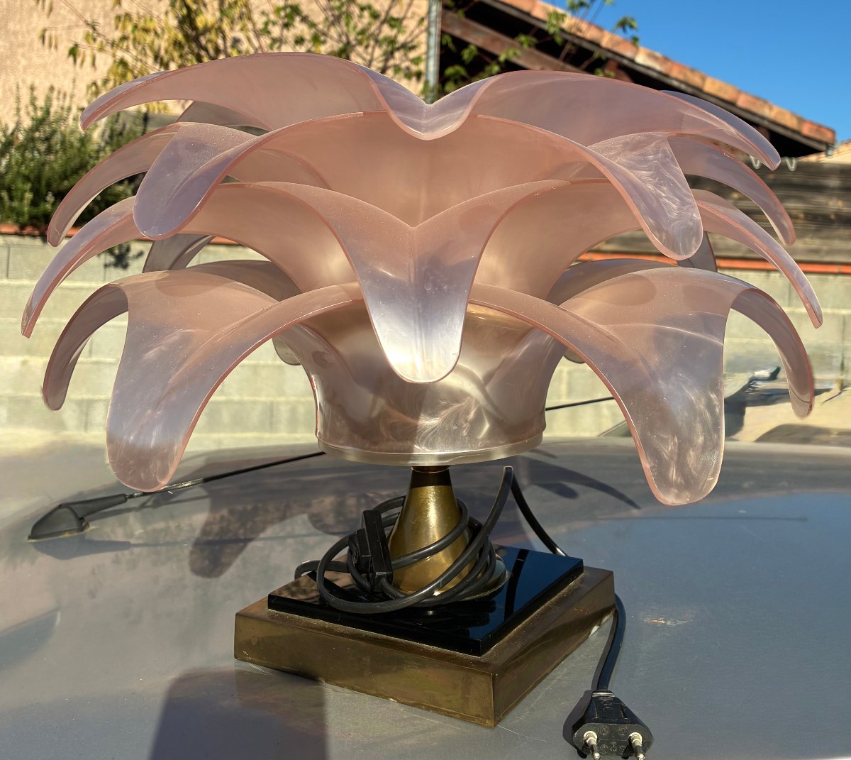 "palm Tree Lamp" Maison Rougier, Circa 1970–80
