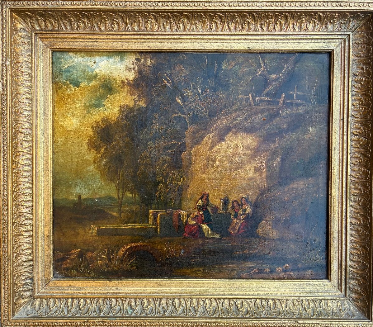 "ITALIENNES a la FONTAINE " par Alexandre-Gabriel DECAMPS