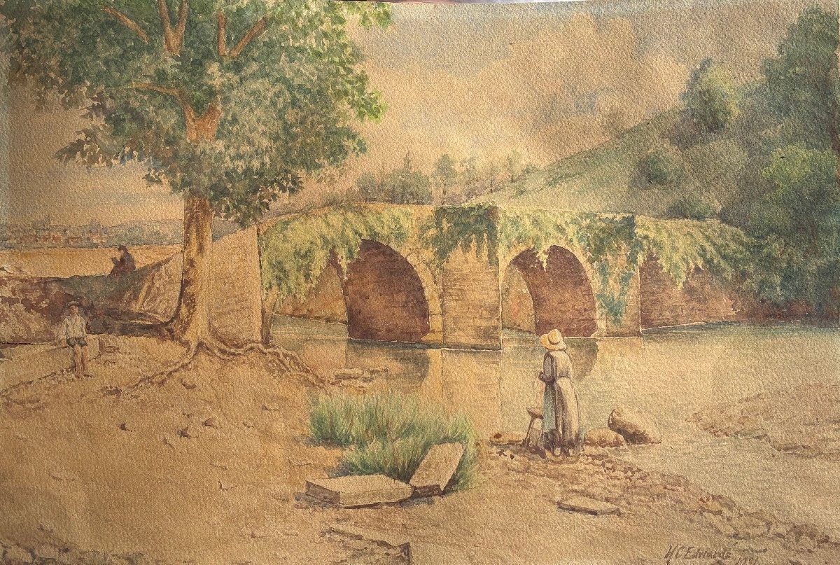 "Le PONT d"AMOTZ " par H.C.EDWARDS..St PEE ..PAYS BASQUE 1931