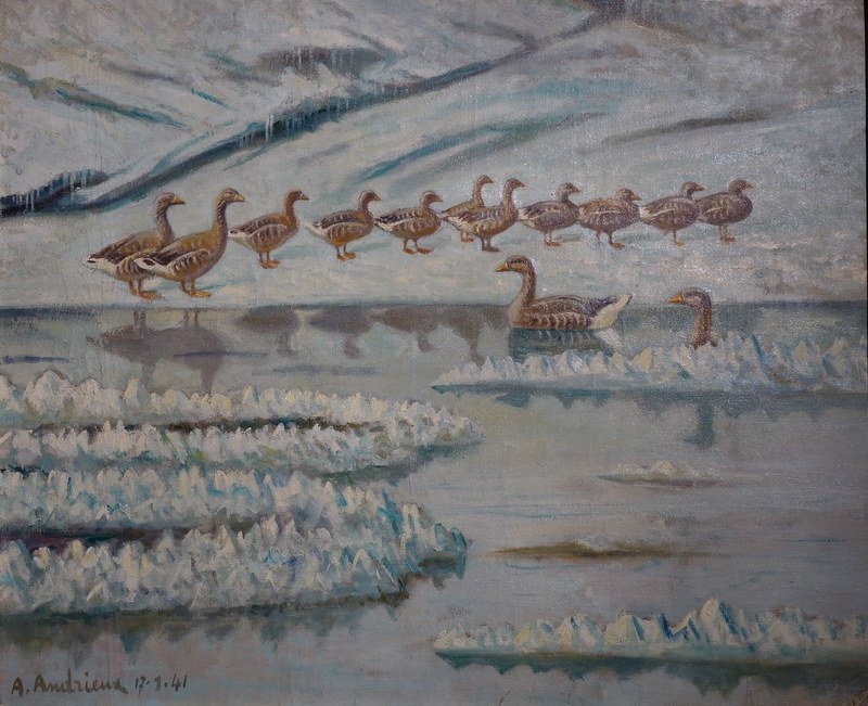 "OIES Cendrées dans Les GLACES " Alfred ANDRIEUX ..Janvier 1941
