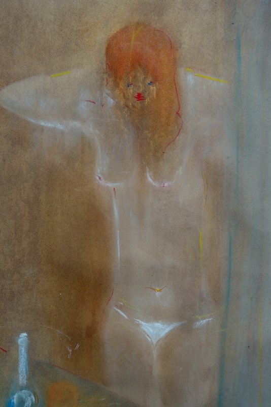'pretty Redhead At The Bathroom'  Signature Not Legible....1967-photo-3