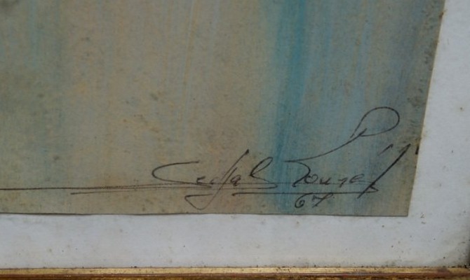 'pretty Redhead At The Bathroom'  Signature Not Legible....1967-photo-1
