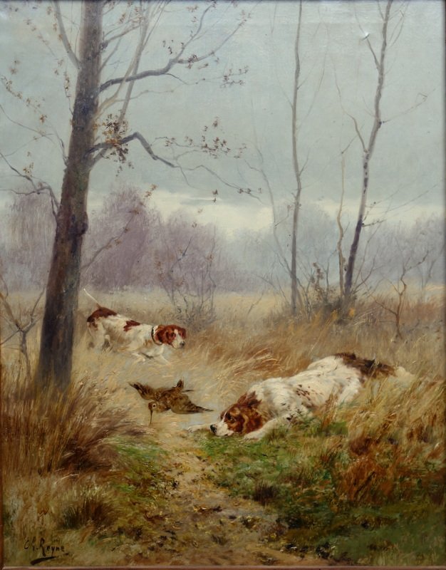 "woodcock Hunt" By Charles Reyne, Circa 1900-photo-2