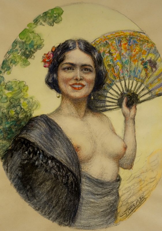 "Les 4 SAISONS  EROTIQUES" Aquarelles par Jean REME vers 1920/30-photo-3