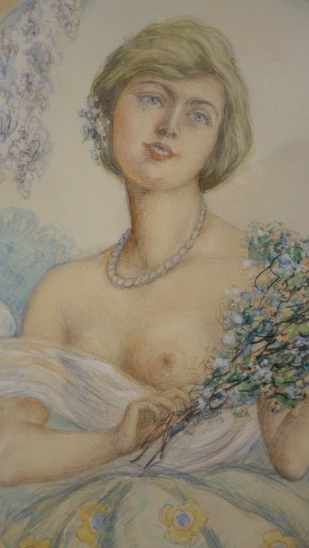 "Les 4 SAISONS  EROTIQUES" Aquarelles par Jean REME vers 1920/30-photo-1
