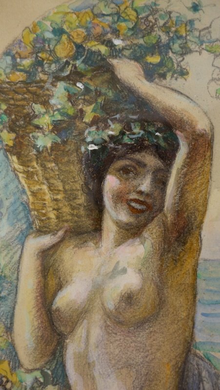 "Les 4 SAISONS  EROTIQUES" Aquarelles par Jean REME vers 1920/30-photo-3