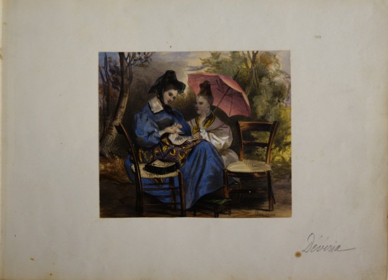  Sketchbook (colin) And Engravings (deveria), 37 Sheets, Circa 1840-photo-4
