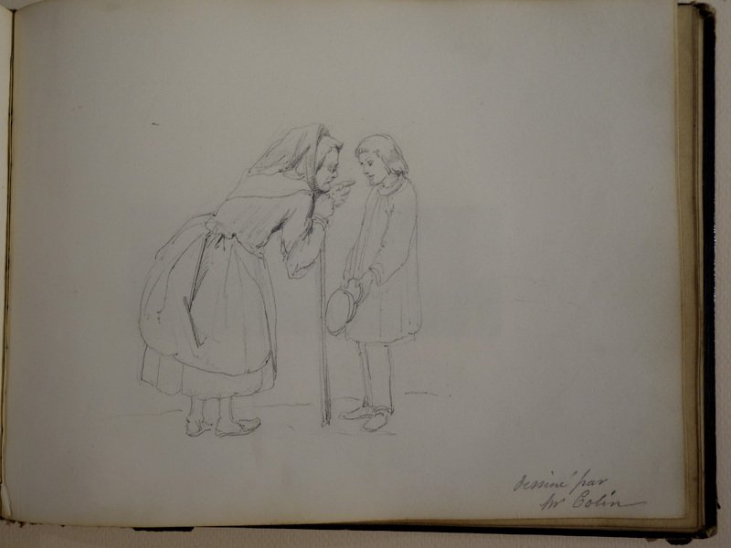  Sketchbook (colin) And Engravings (deveria), 37 Sheets, Circa 1840-photo-2
