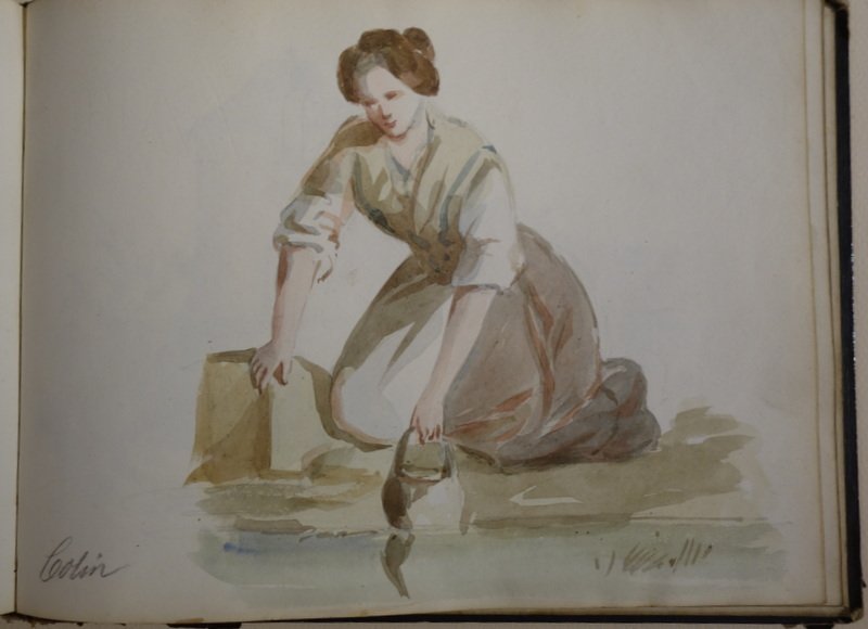 Sketchbook (colin) And Engravings (deveria), 37 Sheets, Circa 1840-photo-4