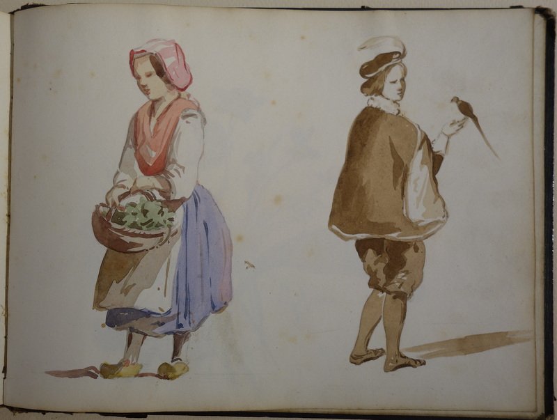  Sketchbook (colin) And Engravings (deveria), 37 Sheets, Circa 1840-photo-6