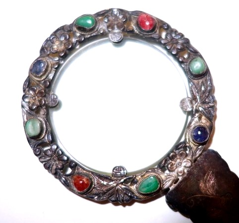 "chinese Magnifying Glass" Silver, Jade, Qing Dynasty, Circa 1880–1900-photo-2