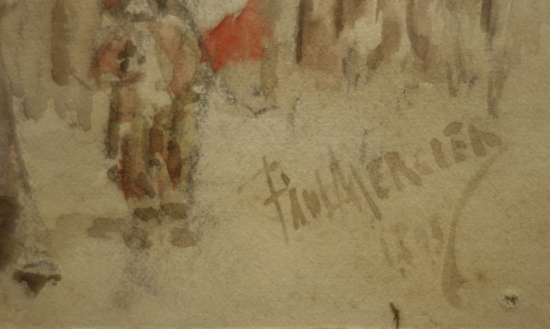 "MAT de VICTOIRE " Aquarelle par Paul MERCIER 1895-photo-2
