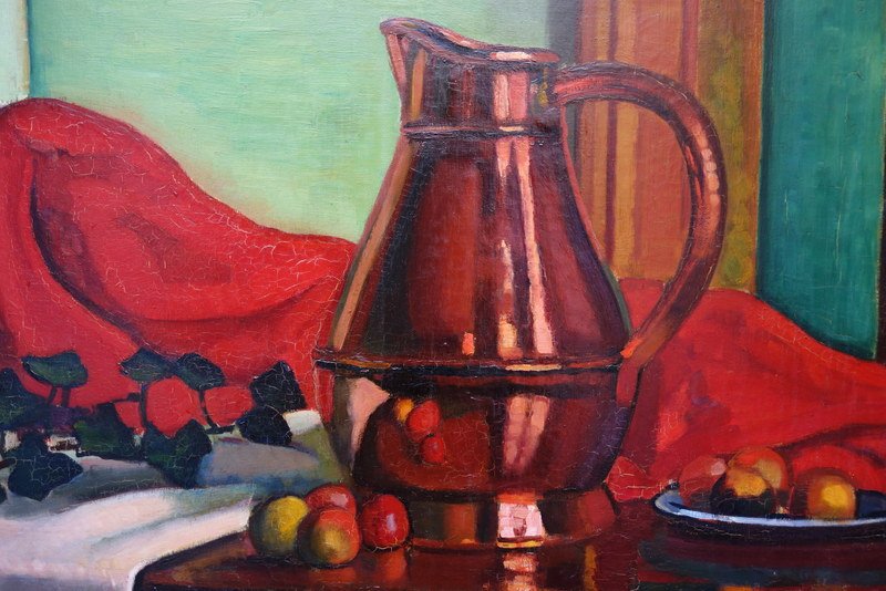 "NATURE MORTE au CUIVRE" Paul BERNADOT ...TOULOUSE 1911-photo-2