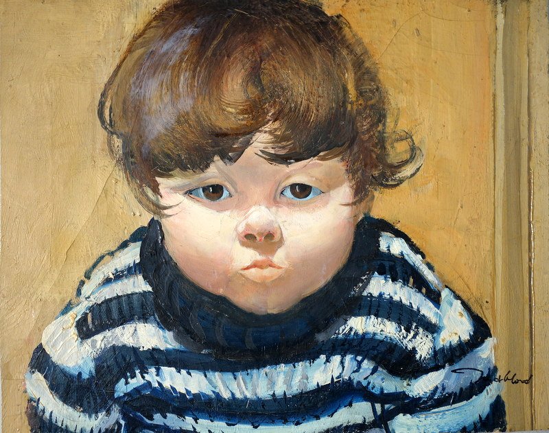 "Enfant  Bougon" par Jean MABLORD vers 1960