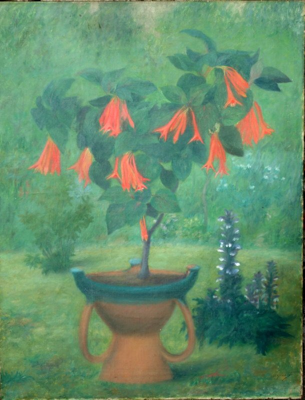 "les Fuchsias" By Victorine Imart Around 1900/1910