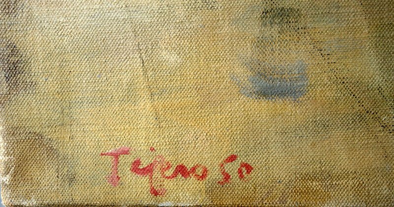 "landscape" By Arturo Tejero ... Living Room Painting From 1950-photo-3