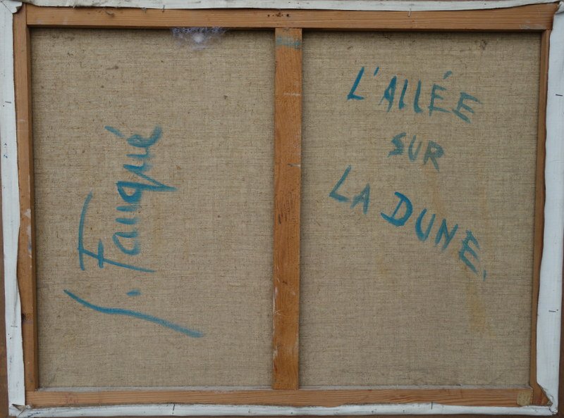 "L'Allée sur la Dune" par L.Fauqué .Les Landes vers 1970-photo-4