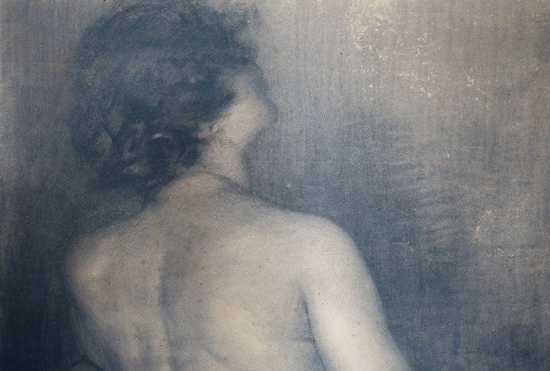 "back Of Woman" By Gustavo Gallardo Ruiz .... Rome 1918-photo-2