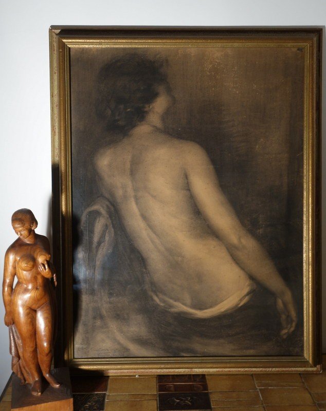 "back Of Woman" By Gustavo Gallardo Ruiz .... Rome 1918