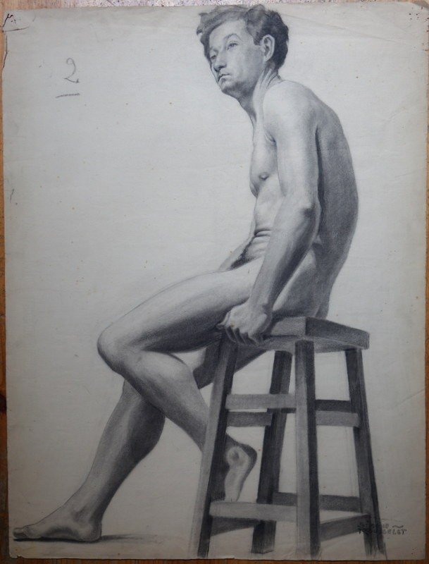 "Homme Nu" par Simone ROUSSELET vers 1935