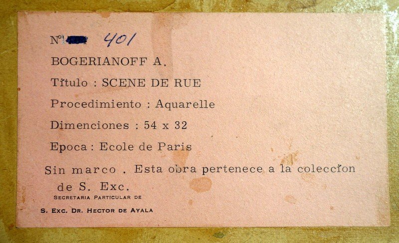 "Scéne de Rue" par Alexandre BOREGIANOFF ,Paris vers 1930-photo-1
