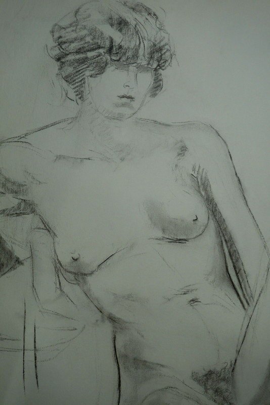 "nue Et Assise" By Simone Rousselet. 1977-photo-3