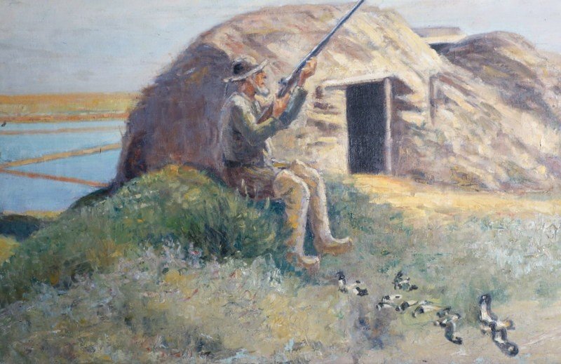 "Le CHASSEUR de VANNEAUX  HUPPES" par Alfred ANDRIEUX ..1935-photo-1