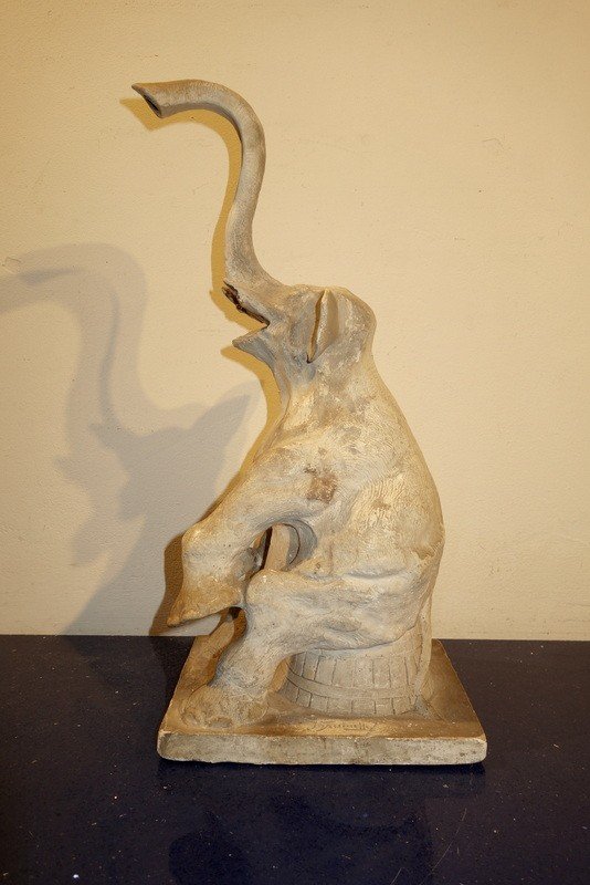 "elephant De Cirque" By J.soulie-maubiello Circa 1930