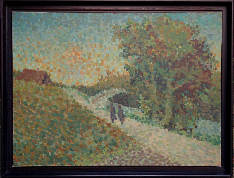 "animated Landscape" Monogrammed Tachiste .... Circa 1960/70