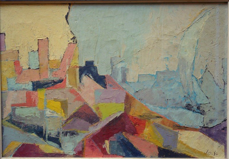 "cubising Landscape" .... Monogrammed Nd .... 1980-photo-2