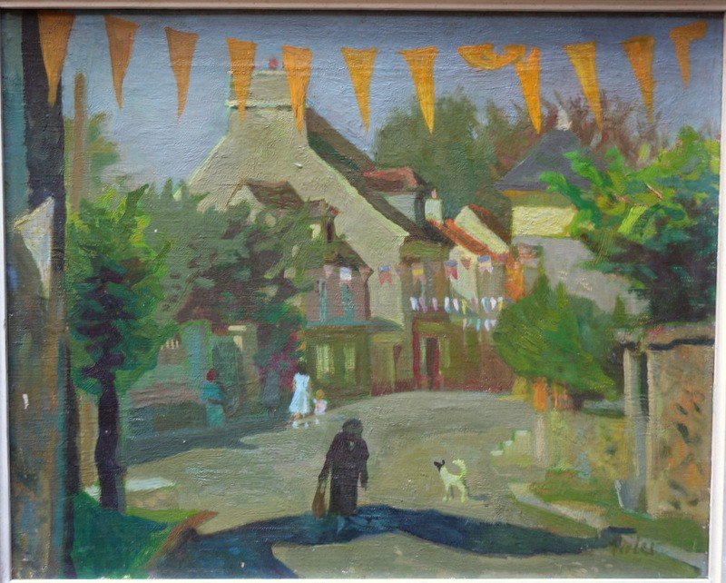 "RUE en FETE" par Jean TERLES vers 1950/60-photo-2