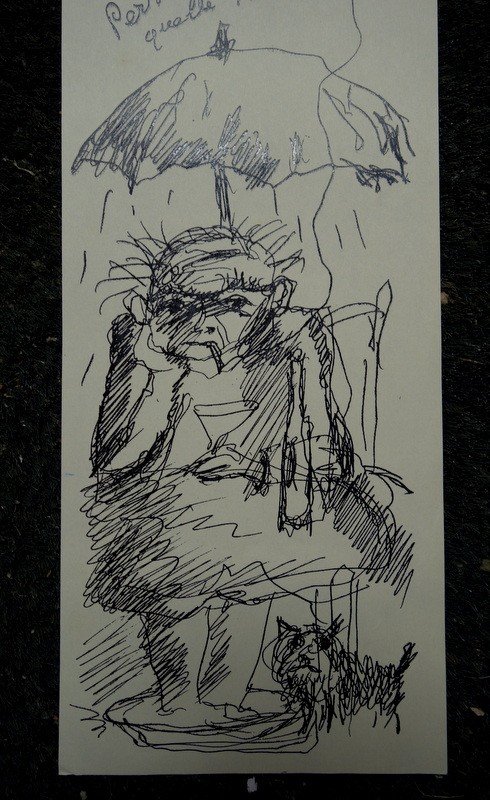 "forgotten" Self-portrait By Zwy Milshtein Circa 1970/80-photo-3