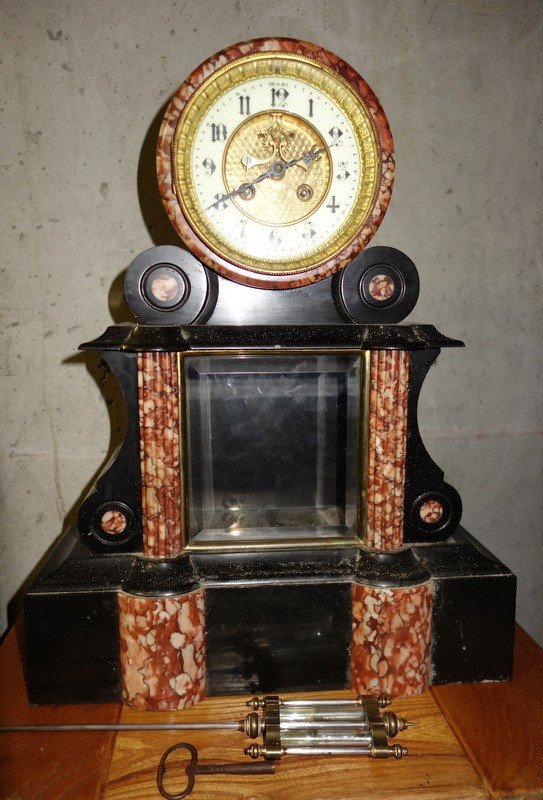 "PENDULE de NOTAIRE"......Marbre ......vers 1870/80