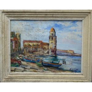 "collioure" Circa 1950/60. Unread Signature