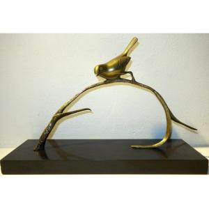 "OISEAU BRANCHE" Bronze par Irénée ROCHARD 
