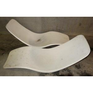 2 "CHAISES LONGUES" par Charles ZUBLENA vers 1965/70