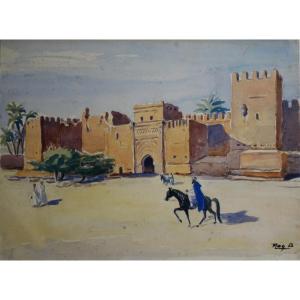 "REMPART a RABAT" par B.MAGENTHIES ..MAROC vers 1930