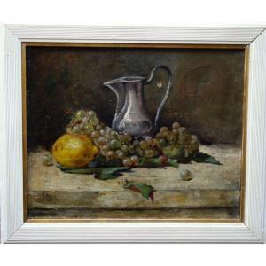 "ewer, Grapes, Lemon" By E.mayer Around 1900