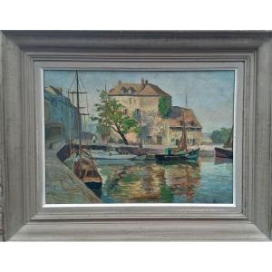 "HONFLEUR, La LIEUTENANCE" Signature non lue....vers 1950