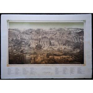 'jerusalem' Lithograph By Fr Wentzel Circa 1850