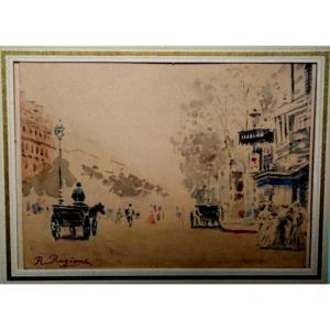 "PARIS les BOULEVARDS" par Raffaele RAGIONE...1919