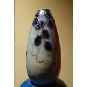 "blue Vase" By Camille Tharaud ...limoges Circa 1930