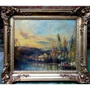 "Les LAVANDIERES" par Léon SOULIE vers 1840/50