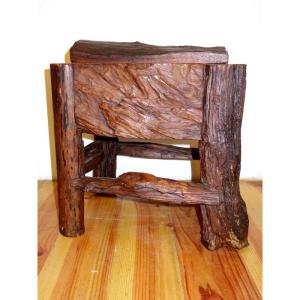 Small "chest" Solid Wood...art Brut Circa 1960/70