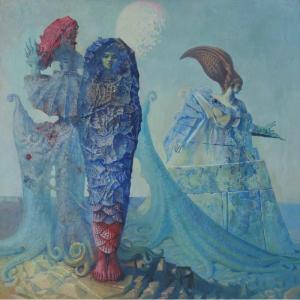 "DEESSES  et MOMIE " par Antoinet RIBET vers 1970